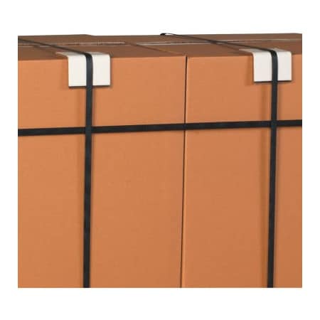 The Packaging Wholesalers Light Duty Strapping Protectors, 6inL x 2inH x 2inD x 0.120in Thick, White, Pack of 800 VBDSP226120